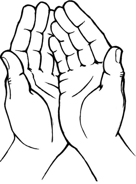 praying hands coloring pages clipart