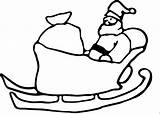 Sleigh Santa Christmas Coloring Clipart Clip His Drawing Pages Line Sled Cliparts Reindeer Claus Fen Draw Slay Xmas Santas Colouring sketch template