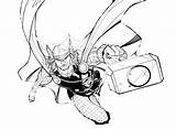Thor Dibujo Superheroes Kb Dibujospedia sketch template