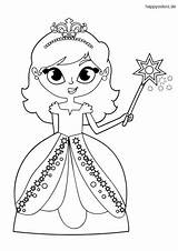 Prinzessin Krone Zauberstab sketch template