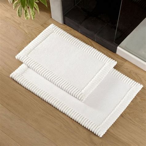 tapis bain chenille blanc polyester blanc tradition des vosges la redoute tapis de bain