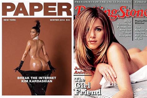 jennifer aniston shuns kim kardashian s nude shoot says she had first naked bum cover mirror