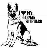 Shepherd German Svg Coloring Pages Line Puppy Drawing Pinscher Dog Miniature Puppies Printable Print Sticker Drawings Silhouette Getdrawings Decal Getcolorings sketch template