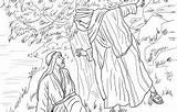 Jesus Coloring Philip Calls Nathanael Medium sketch template