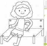 Sitting Coloring Girl Bench Down Pages Kids Book Dreamstime Designlooter 1327 41kb 1300px Clip Illustration Template sketch template