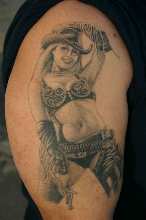Pin By Tattoopics On Black And Grey Tattoos Cowgirl Tattoos Tattoos