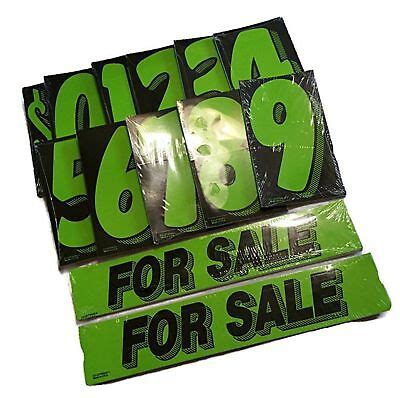vinyl number  sale decals  dozen car lot windshield pricing stickers ebay