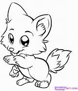 Coloring Pages Anime Fox Girl Cute Popular sketch template
