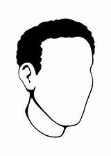 Head Coloring Blank Clipart sketch template