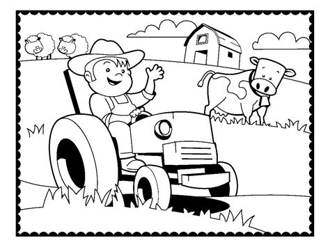 farm coloring page coloring page  kids coloring home
