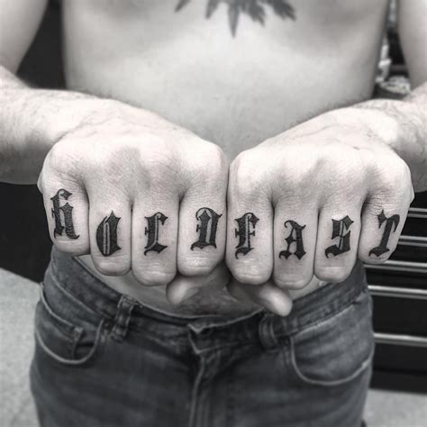 hold fast knuckle tattoos body tattoos hold fast tattoo
