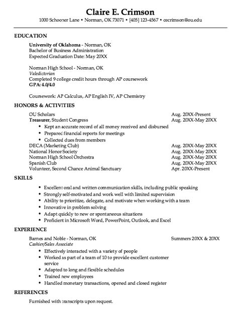 resume templates  college freshman resume themplate ideas