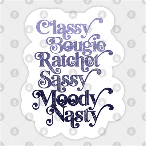 classy bougie ratchet sassy moody nasty purple savage sticker