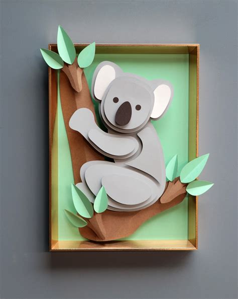 printable  paper koala template   koalas   etsy koala