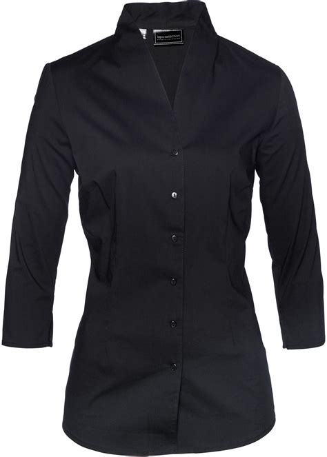 getailleerde blouse met een sjaalkraag en  mouwen zwart