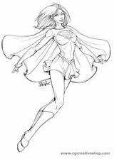 Supergirl Disegno sketch template