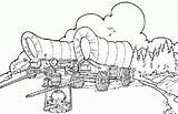 Wagon Covered Coloring Drawing Getdrawings sketch template