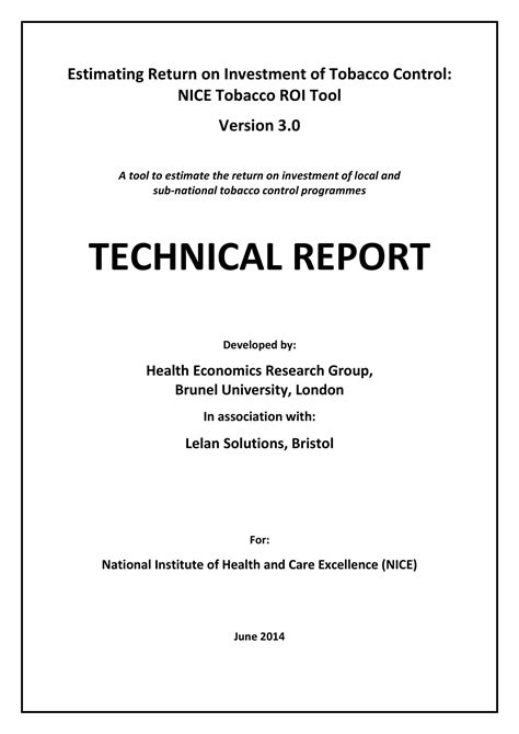 professional technical report examples format samples