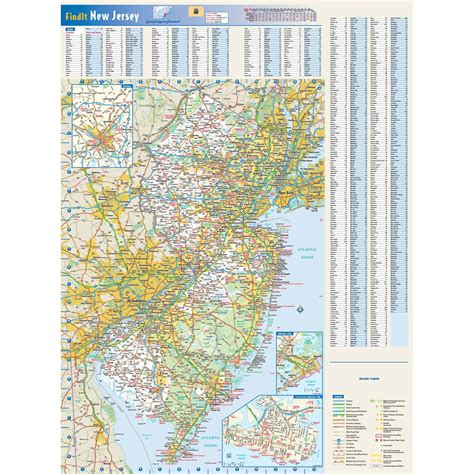 jersey state wall map  map shop