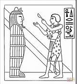 Sarcophagus Coloring Pages Egyptian Gods Printable Drawing Egypt Ancient Sphinx Paper sketch template