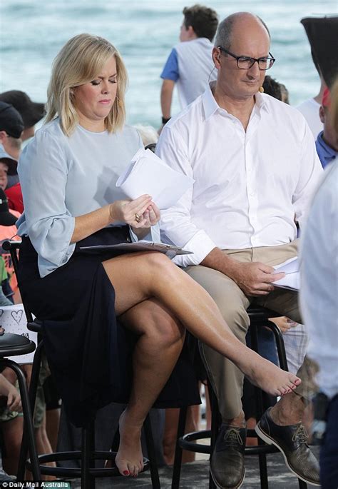 sunrise s samantha armytage shows her toned legs while on queensland set daily mail online