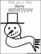 Coloring Snowman Greetings Pages Fun sketch template