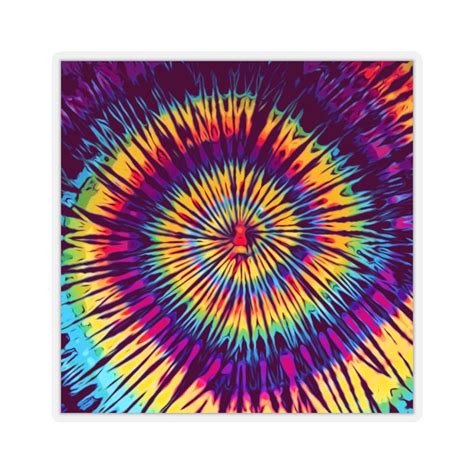 tie dye stickers psychedelic spiral vinyl sticker trippy etsy