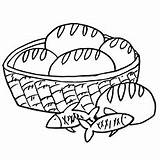 Bread Coloring Pages Fish Basket Drawing Wheat Loaves Loaf French Slice Clip Yummy Little Color Cartoon Getdrawings Vector Icon Getcolorings sketch template