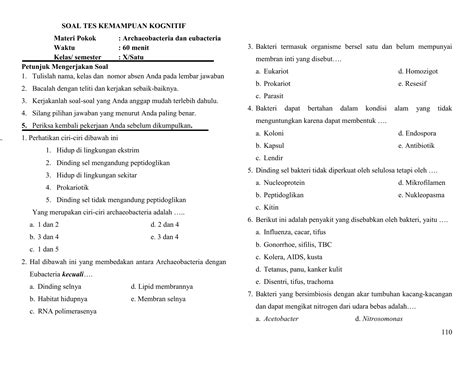 contoh soal  jawabannya tes kognitif riset