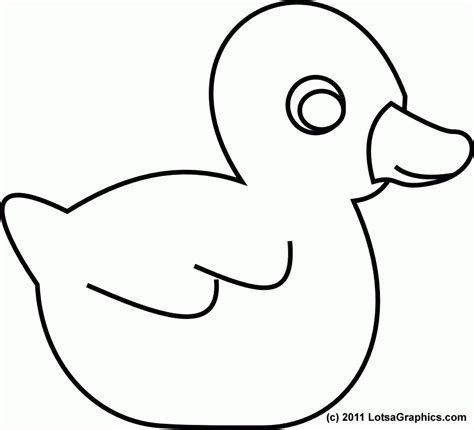 outline  duck coloring home