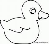 Duck Coloring Outline Rubber Pages Drawing Printable Template Ducks Clipart Baby Kids Clip Colouring Preschoolers Duckie Preschool Cliparts Print Drawings sketch template