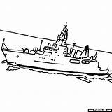 Coloring Frigate Pages Ship Sachsen Class Boat Battleship Sailboat Navy Speedboat Submarine Online Boats Thecolor sketch template