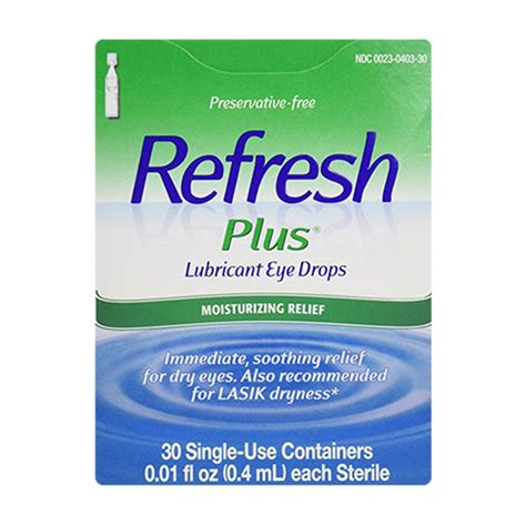 Allergan Refresh Plus Lubricant Eye Drops For Mild To Moderate Dry Eye