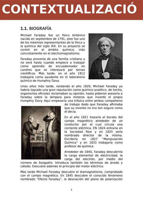 experiencia de faraday trabajo ia michael faraday fue  fisico britanico nacido en