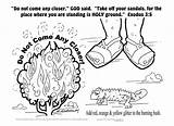 Bush Burning Moses Coloring Printable Sheet Bible Children Pages Kids God Activity Activities Sunday School Sheets Worksheets Ministry Stories Girls sketch template