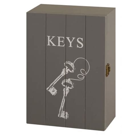 grey wooden key box  curiosity interiors keys storage boxes