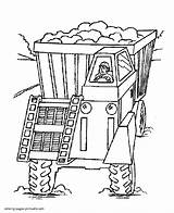 Coloring Pages Dump Truck Printable Trucks Boys sketch template