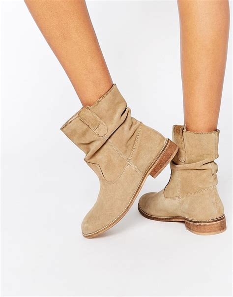 asos asos aloof suede pull  ankle boots  asos