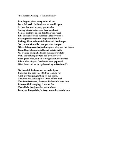 Thatcher seamus heaney analysis
