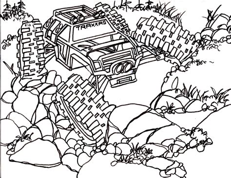 traxxas summit coloring pages drawing truck  rc