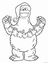 Coloring Pages Christmas Sesame Street Cookie Monster Elmo Kids Printable Coloring4free Clipart Sheets Color Print Choose Related Posts Clipground Template sketch template
