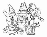 Krabs Squidward Plankton Squiddi Disegnare Coloradisegni Squarepants Colorato Halloween Nickelodeon sketch template