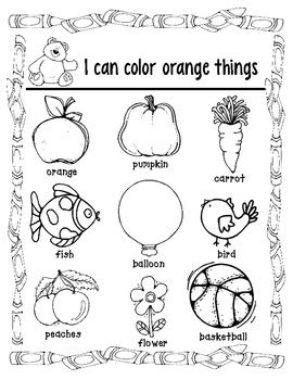 color identification coloring pages  loving life  kindergarten