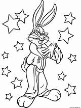 Bunny Coloring Looney Pages Toons Printable Bug Print Color sketch template