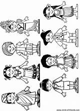 Coloring Pages Kids International Other Children Around Crafts Color Preschool Multicultural sketch template