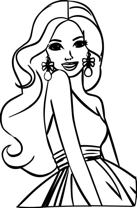 barbie coloring pages printable customize  print