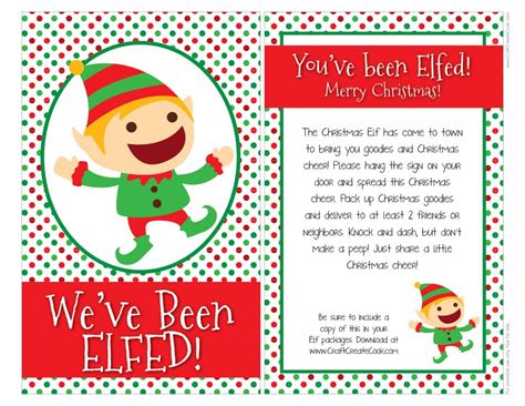 youve  elfed   printable craft create cook