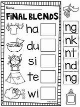 Blends Activities Worksheets Ending Final Consonant Phonics Kindergarten Kids Word Reading Literacy Fun Summer Choose Board Games Blended Class Paste sketch template