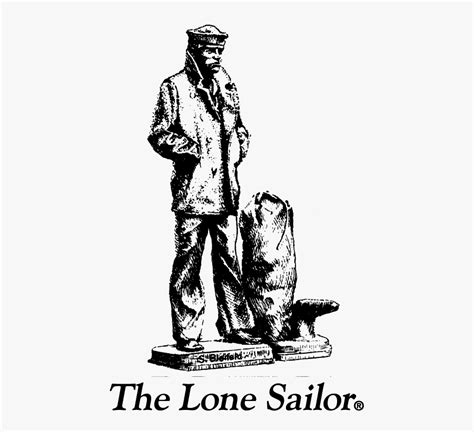 lone sailor black  white  transparent clipart clipartkey