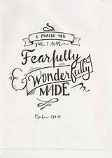 Wonderfully Fearfully 139 Psalm Sanctity Verses Scriptures sketch template